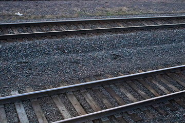 railway tracks in the countryside