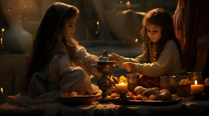 Ramadan Islam Mosque beautiful illustration background design, religion Alah, Generative AI