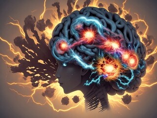 Arte conceptual de un cerebro humano