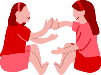 Kid Playing Local Hand Toss Game