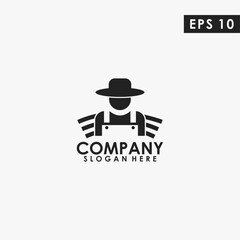 Farmer Logo Design Modern Vector Template. Farmer. Vector Illustration