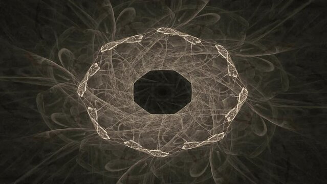 Monochrome abstract mandala sacred geometry, seed flower of life lotus isolated.