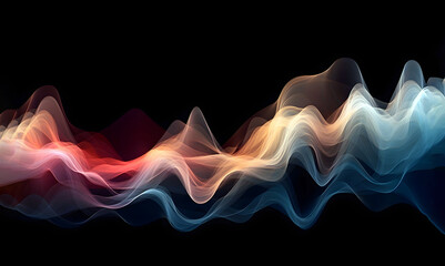 Abstract background with dynamic wave. Modern illustration for poster, banner, brochure. Generative AI.