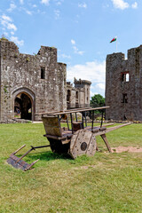 Raglan Castle in Summer, Raglan, Monmouthshire, South Wales, UK