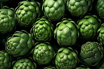 Fototapeta premium Artichoke as background and texture. Generative AI