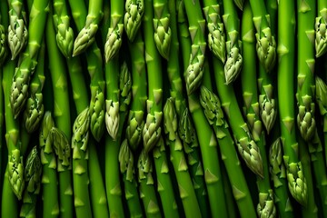 Fototapeta premium Asparagus as background and texture. Generative AI