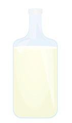 Milk glass bottle. vector illustration