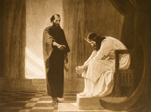 The lithograpy of Confronting &ldquo;The Man&rdquo;: Nathan&rsquo;s Parable and David&rsquo;s Sin from beginn of 20. cent.