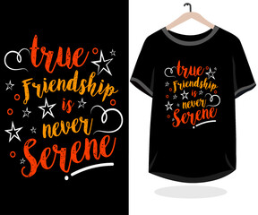 Friends t-shirt design lettering typography quote relationship merchandise vector design