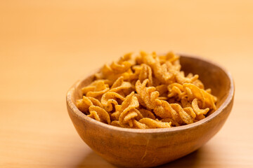 Traditional snack crispy bean twist cracker