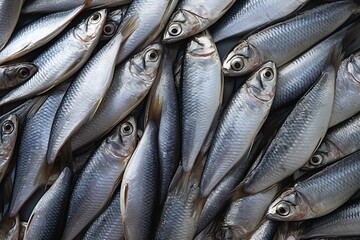 Fototapeta premium Herrings as background. Generative AI.
