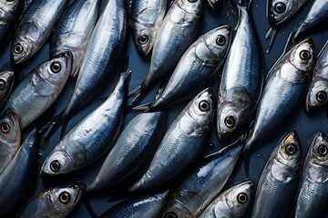 Obraz premium Mackerel as background. Generative AI.