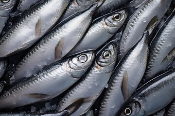 Fototapeta premium Mackerel as texture. Generative AI.