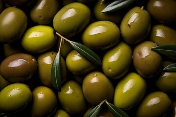 Olive as texture. Generative AI.
