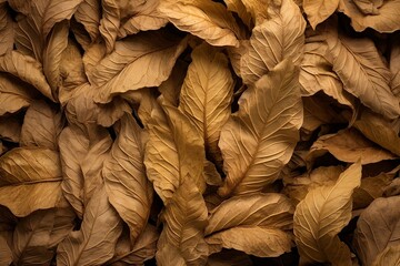 Tobacco leaves as background. Generative AI.
