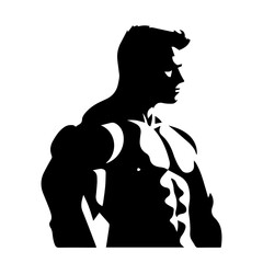 Bodybuilder silhouette illustration 