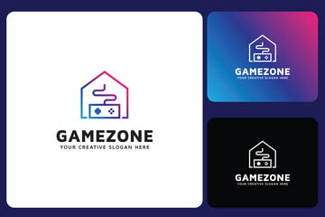 Game Zone House Logo Design Template
