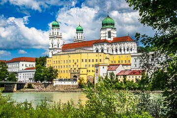 historic buildings at the old town of Passau - Germany