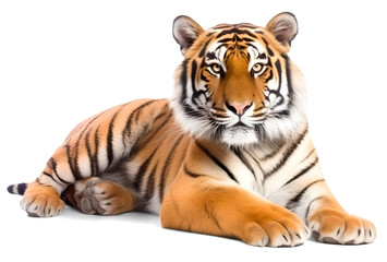 Tiger, isolated background. Generative Ai