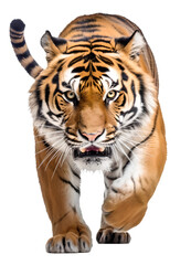 powerful Tiger, isolated background. Generative Ai