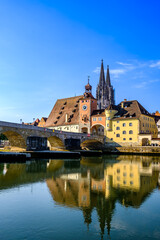 Fototapeta premium old town regensburg - bavaria