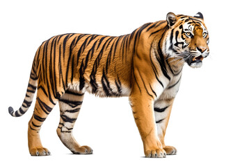 Fototapeta na wymiar Tiger, isolated background. Generative Ai