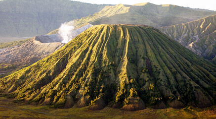 Bromo volcano panorama, Java Island, Indonesia - obrazy, fototapety, plakaty