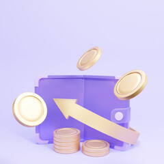 cash back 3d illustration