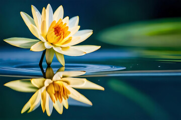 water lily in the pond