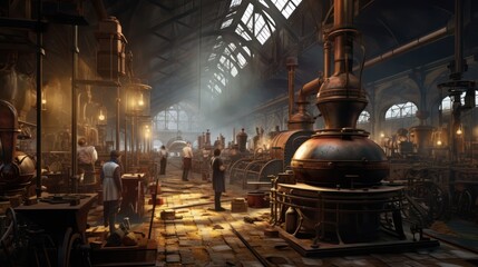 Industrial Revolution Workers in factory