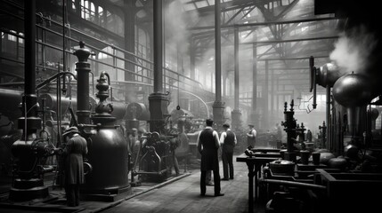 Industrial Revolution Workers in factory