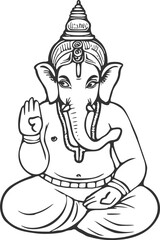 Ganesha god illustration