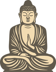 Budha statue illustration