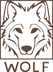 Wolf face symbol