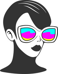 Woman with modern glasses