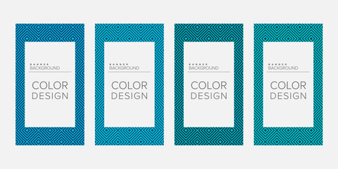 Background banner geometric line color design vector, vertical banner set