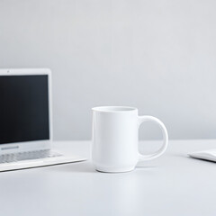 Fototapeta na wymiar coffee cup and laptop