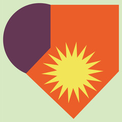 An abstract mid century modern background image.