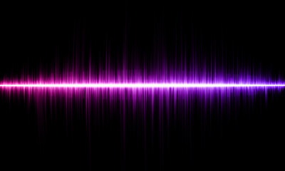 Purple wolume sound wave on black background