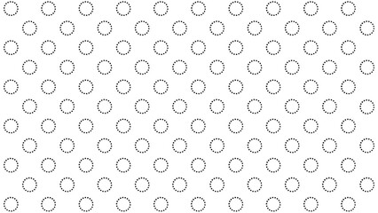 White seamless pattern with black circles