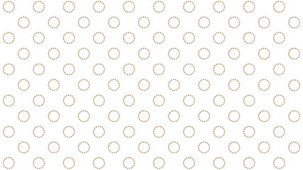White seamless pattern with brown circles