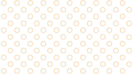 White seamless pattern with orange circles