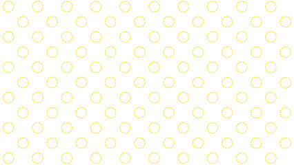 White seamless pattern with yellow circles