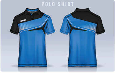 t-shirt polo templates design. uniform front and back view.	 - obrazy, fototapety, plakaty