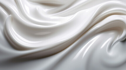 Creamy Delight: White Milk Cream. Generative AI
