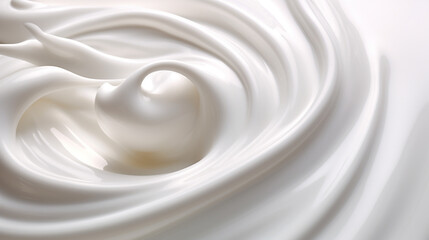 Creamy Delight: White Milk Cream. Generative AI

