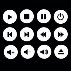 Play and Paus Icons set. Vector