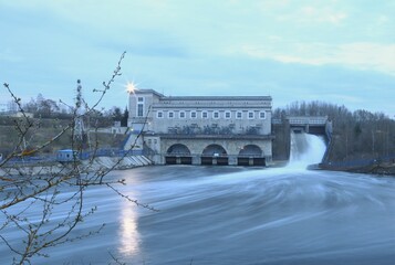 The Narva Hydroelectric Station is a hydroelectric power station in Ivangorod, Russia.