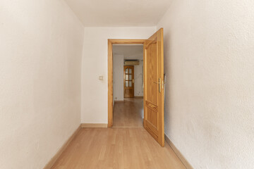 Fototapeta premium An empty room with a pine wood