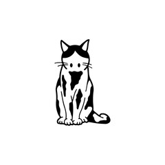 vector illustration of a cat sitting